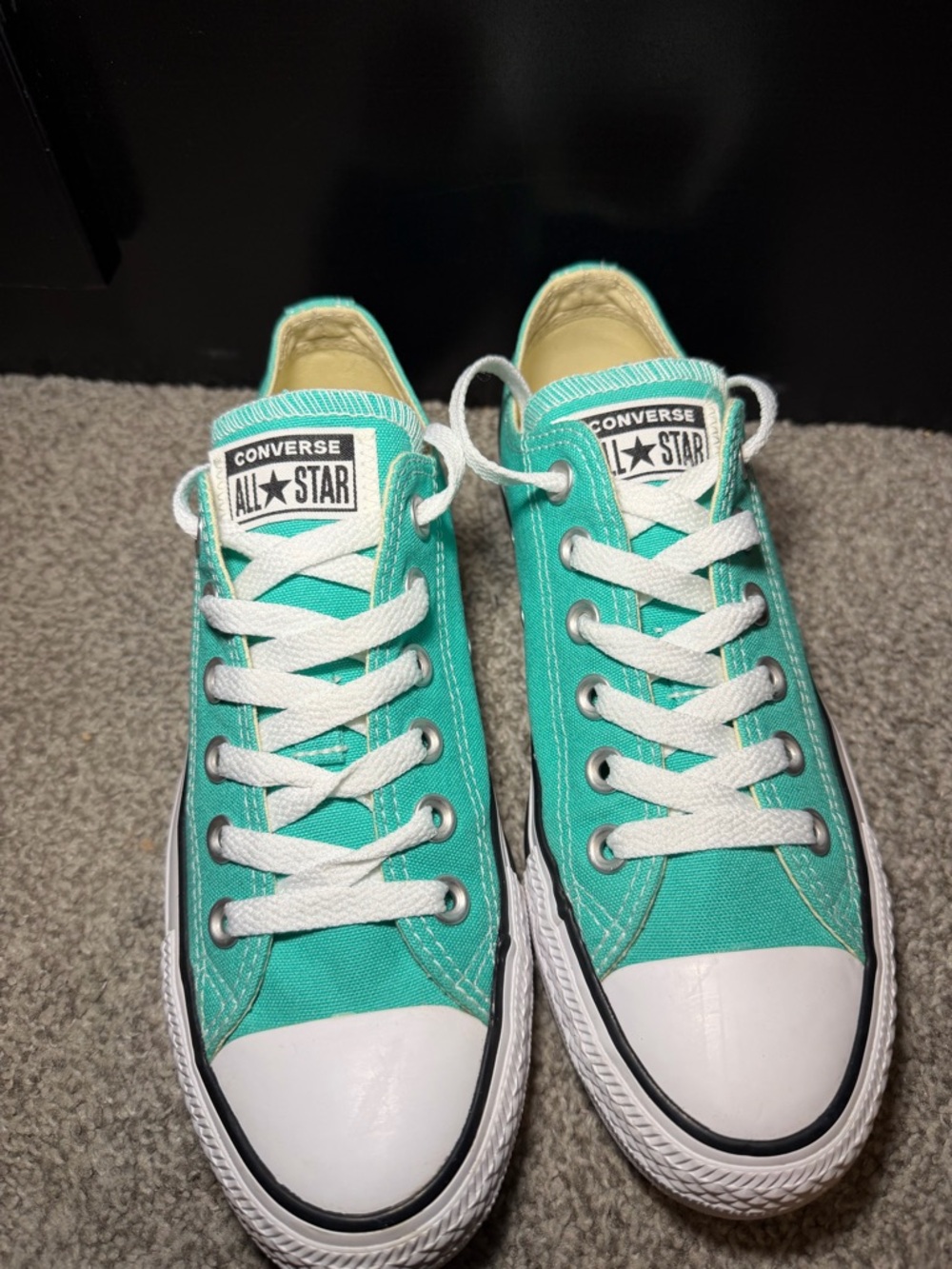 Converse Low Top Sneakers - Teal with White - Picture 2 of 14